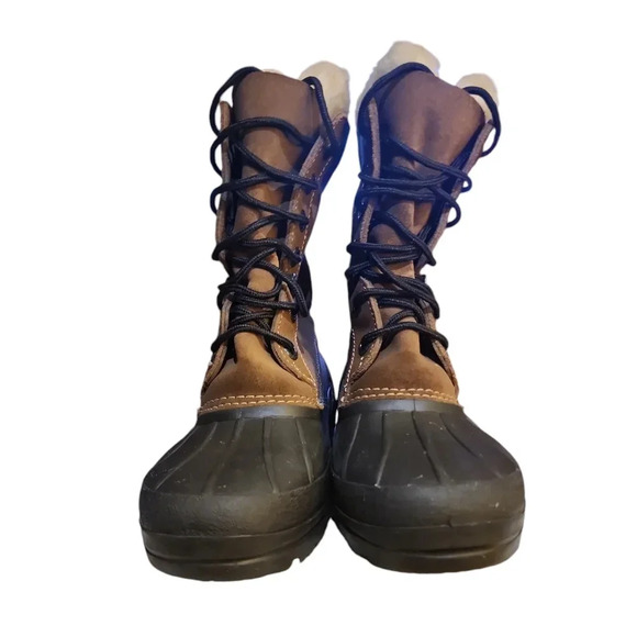 KAMIK CANADA women's Suede winter WOOL LINED SNOW BOOTS WATERPROOF & Rubber 8 M - Picture 3 of 8